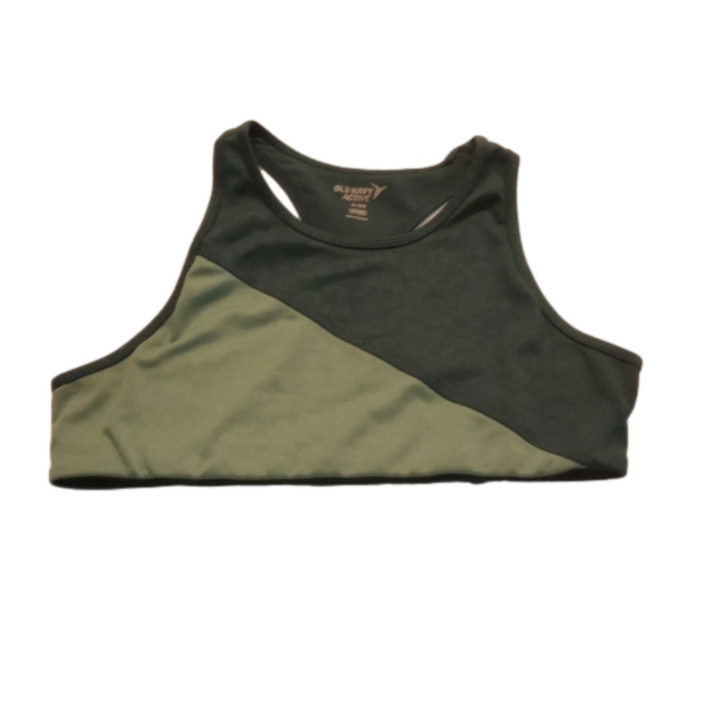 Old Navy‎ active go dry girls sports bra top, size XL (14), green